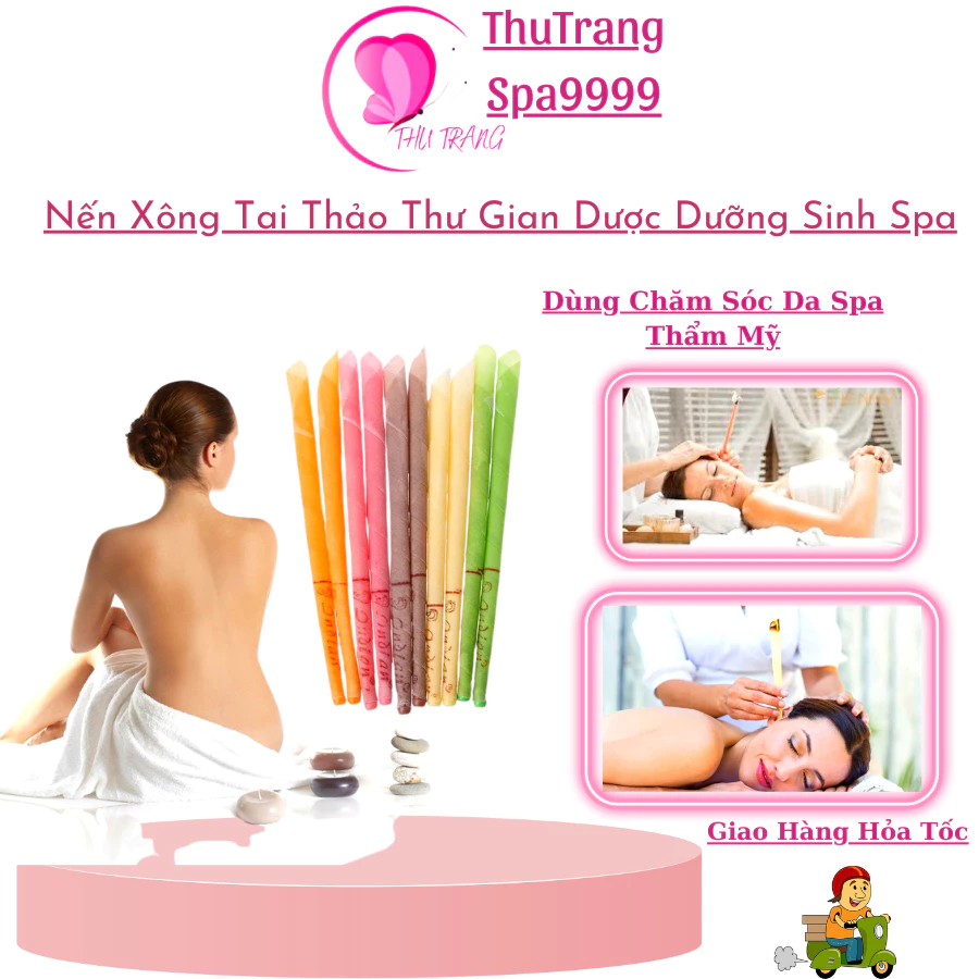 Nến Xông Tai Thảo Dược Dạng Loa | Thơm Mùi Thảo Dược,Nhiều Khói Không Bị Rớt Tàn.