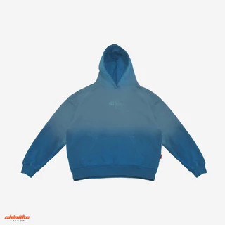 CHINLIKE - GRADIENT BLUE WASH BOXY HOODIE