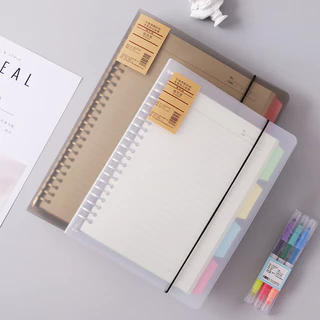 Sổ còng DecorVN bìa sổ còng A4 A5 B5 20 26 30 lỗ binder còng sắt  làm sổ tay, sổ ghi chép, take notes, bujo