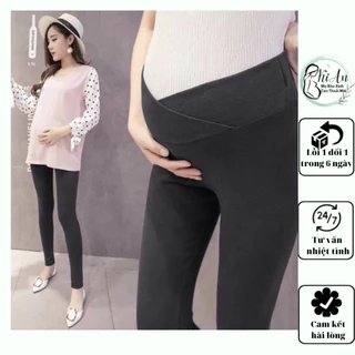 Quần bầu cạp chéo legging Ki An💗chất cotton thiết kế nâng mông💗quần cho bà bầu co giãn 4 chiều K bai K xù K dão Q0206