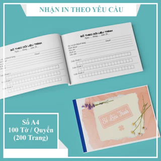 SỔ THEO DÕI LIỆU TRÌNH - 100 TỜ / 200 TRANG - KHỔ A4