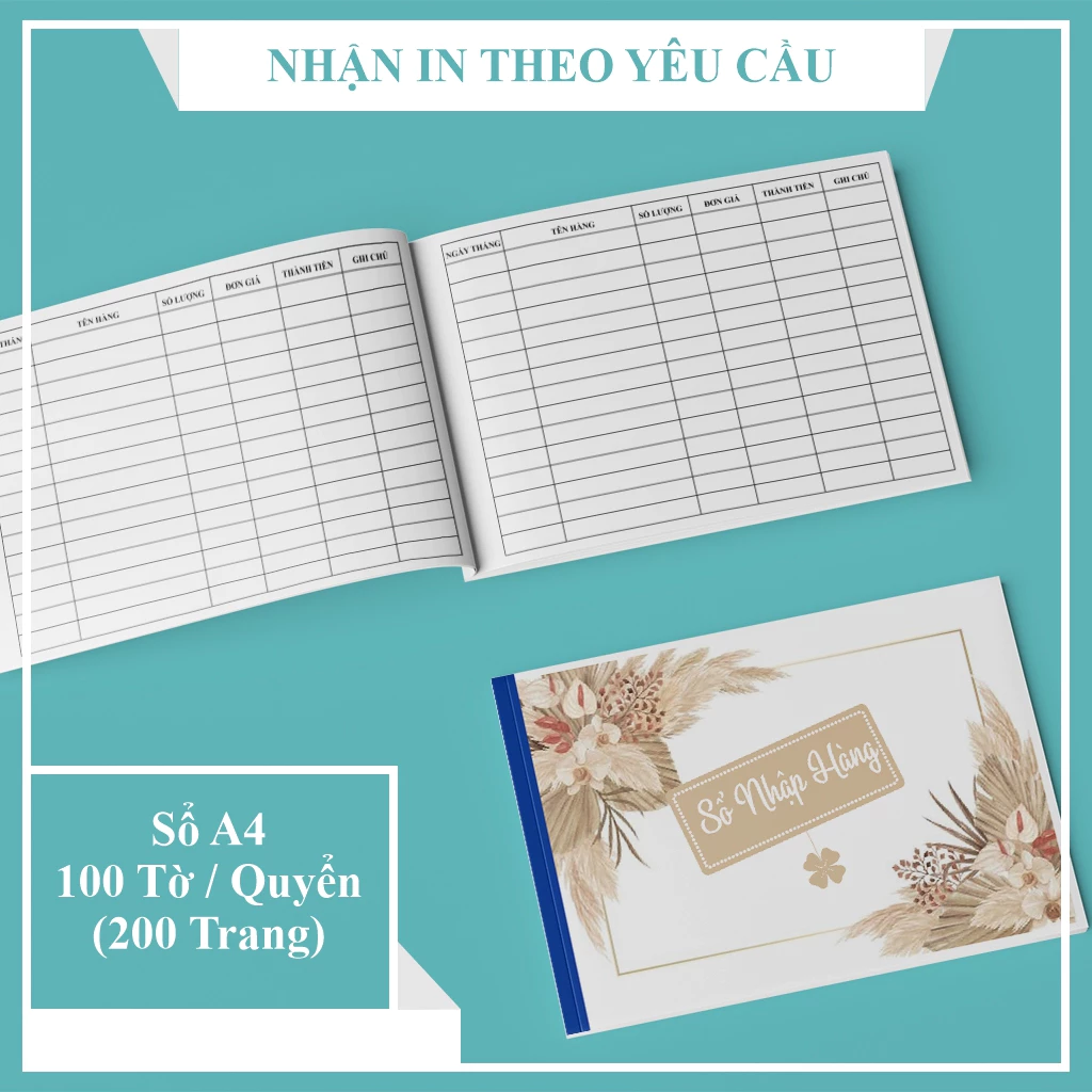 SỔ NHẬP HÀNG - 100 TỜ / 200 TRANG - KHỔ A4