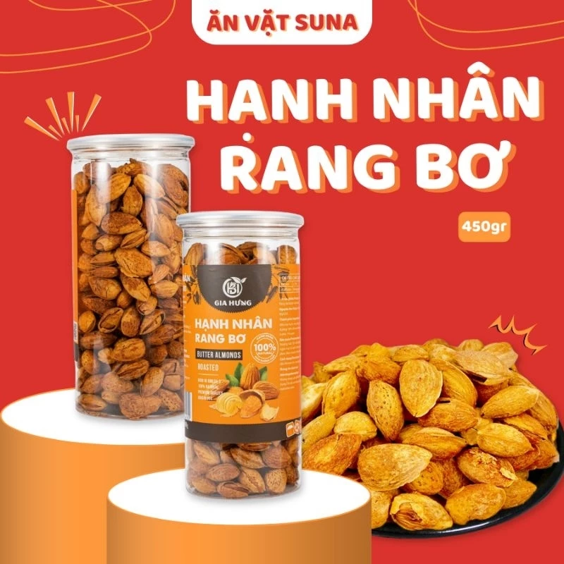 Hạnh Nhân Rang Bơ Hủ Pet 250g - 450g (Hạt Nhập Khẩu)