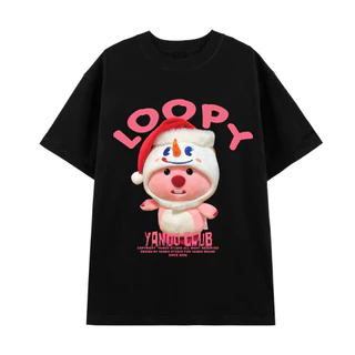 Áo thun YANDO Loopy Một Sừng LU102 unisex nam nữ form rộng cổ tròn ulzzang Cotton 100% 250GSM Local Brand