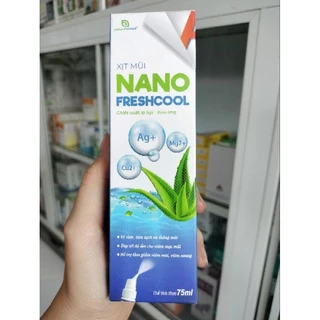 Xịt mũi NANO FRESH COOL chiết xuất lô hội - keo ong hỗ trợ giảm viêm mũi, viêm xoang, vệ sinh làm sạch mũi, và thông mũi