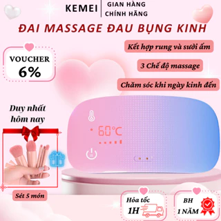 Máy massage bụng kinh, Sét 5 cọ trang điểm, Món quà tinh tế dành tặng người yêu, Đai chườm bụng kinh