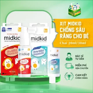 Xịt chống sâu răng MidKid cho bé - Bảo vệ men răng, chống sâu, ố vàng, mủn răng (Chai 30ml/20ml)