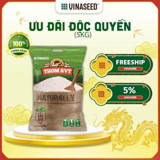 Gạo Thơm RVT Vinaseed túi 5kg - Hạt dẻo thơm hoa lài nhẹ