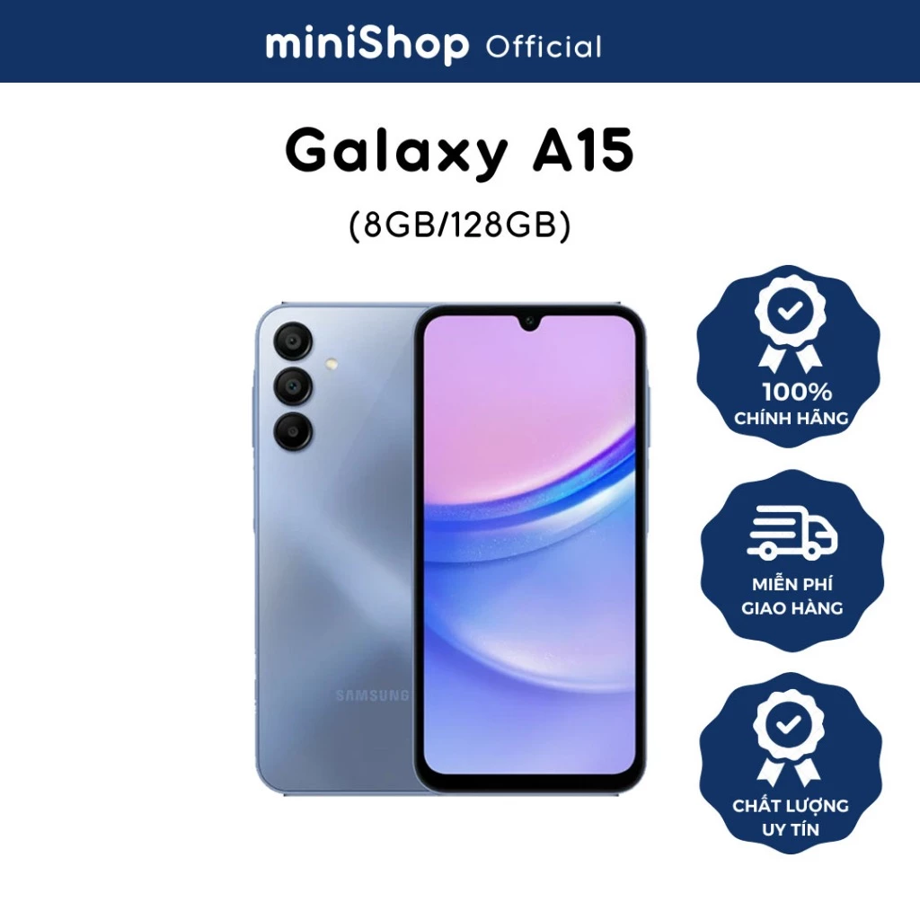 Điện thoại Samsung Galaxy A15 (8GB/128GB) - Hàng Chính Hãng