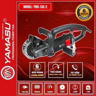 Máy cắt rãnh tường 2 lưỡi YAMASU YMS135-2, Công suất 2500w, Bảo hành 12 tháng, Hàng chính hãng.