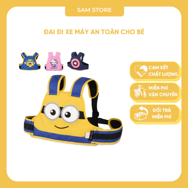 Đai đi xe máy an toàn cho bé từ 1-10 tuổi - Sam Store