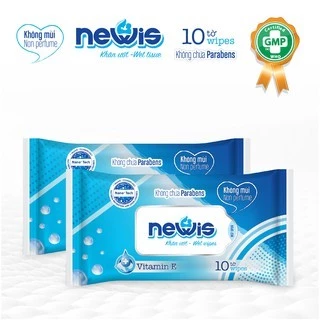 ( Khăn ướt nhỏ) Khăn Ướt Newis Công Nghệ NaNo Không Mùi 10,20 Tờ date mới