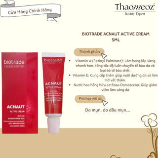 Kem Giảm Mụn Biotrade Acnaut Active Cream 5ml