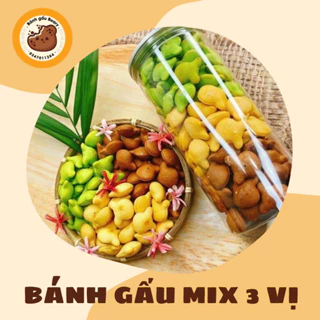 Bánh gấu nhân kem mix 3 vị (socola, chùm ngây, sữa) - 200gr