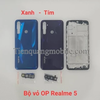 Bộ vỏ Oppo realme 5/ Realme 5s (gồm nắp lưng, viền sườn, kính cam, nút bấm, khung xương)