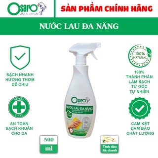 Nước lau đa năng Osaro tinh dầu thiên nhiên làm sạch nhiều bề mặt trong khử mùi hiệu quả 500ml