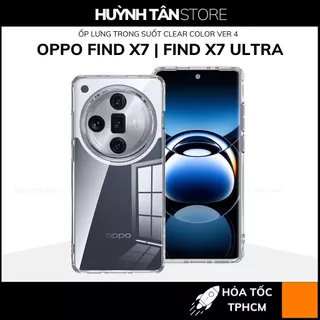 Ốp lưng oppo find x7 ultra find x7 chống sốc CLEAR COLOR VER 4 trong suốt không ố vàng bảo vệ camera huỳnh tân store