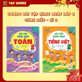 Sách - Combo Bài Tập Hằng Ngày Lớp 2 - Môn Toán và Tiếng Việt học kì 2 - Chương Trình Cánh Diều (2 quyển)