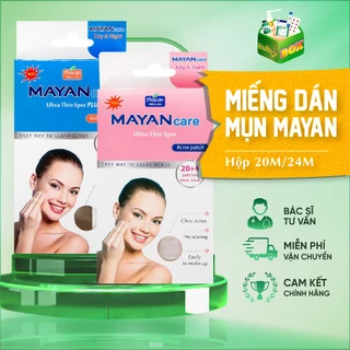 Miếng dán giảm mụn Hàn Quốc Mayan - hiệu quả trong 48 giờ (Hộp Xanh 20M/ Hồng 24M)