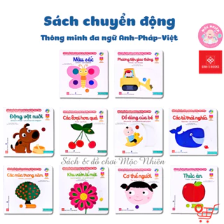 Sách tương tác chuyển động thông minh đa ngữ Việt - Anh - Pháp (Nhiều chủ đề) - Đinh Tị - Mộc Nhiên