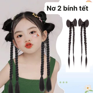 Tóc Giả Nơ Tết 2 BÍNH NGẮN (giá 1 bên) Y2K Dài 40cm Phong Cách Hàn Quốc Cho TeenGirl MyBaby