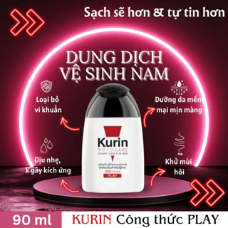 Dung dịch vệ sinh nam Kurin nhập khẩu Thái Lan, công thức PLAY, sạch khuẩn khử mùi (90ml)