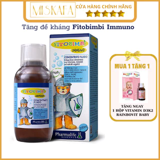 Fitobimbi Immuno - Bổ Sung Vitamin, Khoáng Chất Cho Bé, Giúp Bé Tăng Cường Miễn Dịch, Sức Đề Kháng, Khỏe Mạnh Chai 200ml