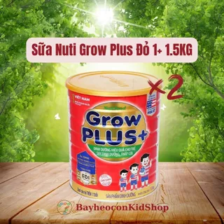 [Date 2026] Combo 02 lon sữa bột Grow Plus Đỏ 1.5KG cho trẻ suy dinh dưỡng biếng ăn