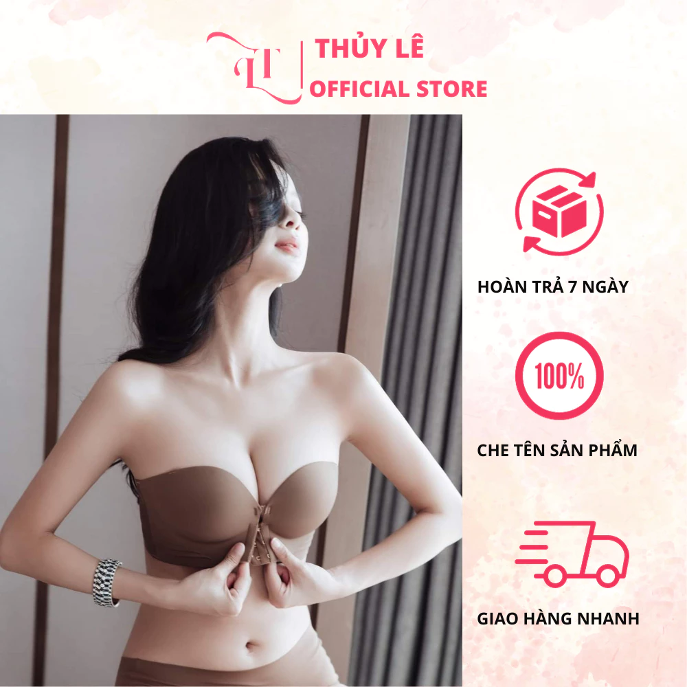 Áo LÓT Nâng Ngực Áo Lót Không Dây Cài Trước Mút Dày 5cm Thuỷ Lê Áo Quây Ngực Siêu Đẩy Không Gọng Su Đúc Không Hằn Chống