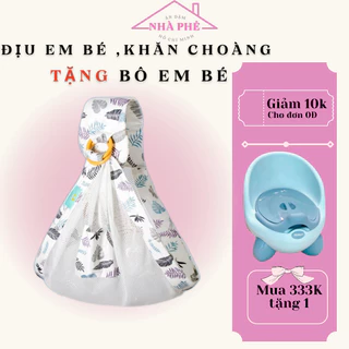 Khăn Choàng, Địu Em Bé (cho bé 0-36 Tháng Tuổi), Đa Năng, An Toàn, Tiện Lợi