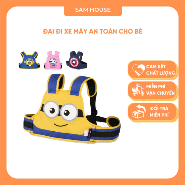 Đai đi xe máy an toàn cho bé từ 1-10 tuổi - Sam House