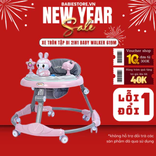 XE TRÒN TẬP ĐI 2IN1 BABY WALKER 619M CHO BÉ