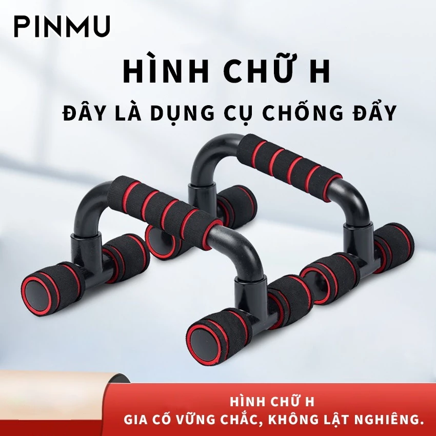 hít đất PINMU chống đẩy hít đất chân thẳng tại nhà chịu lực nặng 100kg push up stand (Hộp 2 cái)