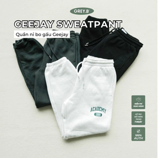 Quần Nỉ Bo Gấu Geejay Sweatpant GREYB Unisex Nhiều Màu Phong Cách Hàn Quốc