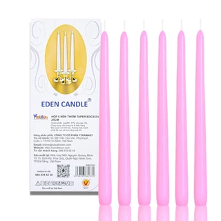 Hộp 6 nến thơm taper Eden Candle FTRAMART EDC2331 25 cm (Hồng)