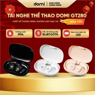 Tai Nghe Không Dây Thể Thao Domi DMGT280 Pro Bluetooth 5.3, Chất Lượng Âm Thanh HiFi, Chống Nước IPX4