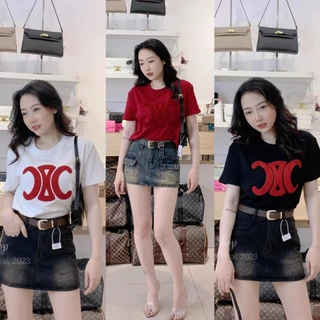 Áo phông C.L LOGO thêu form giấu quần xù nổi hàng QC freesize