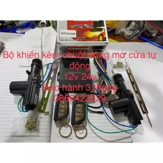 bộ khiển đóng mở cửa từ xa 12v 24v bảo hành 3 tháng mã g6090, hoặc g6213 có phôi chìa kèm 2 chuột hoặc 1, có clip đấu