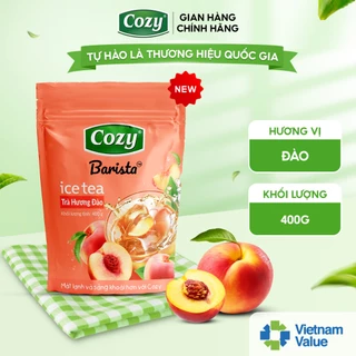 Trà Hương Đào Hòa Tan Uống Liền Cozy Ice Tea Thơm Ngon Thanh Nhiệt Và Giải Khát Gói 400g