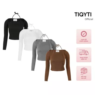 Áo thun nữ ôm body TIQYTI 05 cổ yếm tay dài vải tăm lạnh co giãn bốn chiều có bigsize (40-65kg)