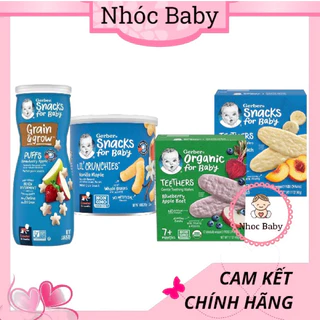 Bánh ăn dặm Gerber hình sao lọ cao cho bé 8m+ 42gr USA date T8/2024 trở lên