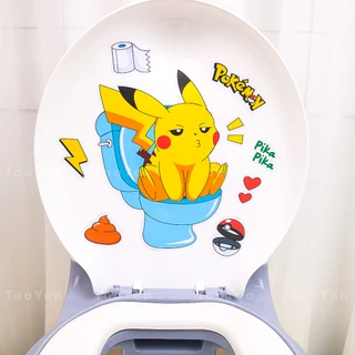 Tấm sticker Pokemon trang trí WC chống nước dễ thương cute TooYoo BK00776