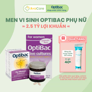 Lợi khuẩn vùng kín Optibac tím cho phụ nữ, mẹ bầu và sau sinh giảm ngứa, khử mùi hôi