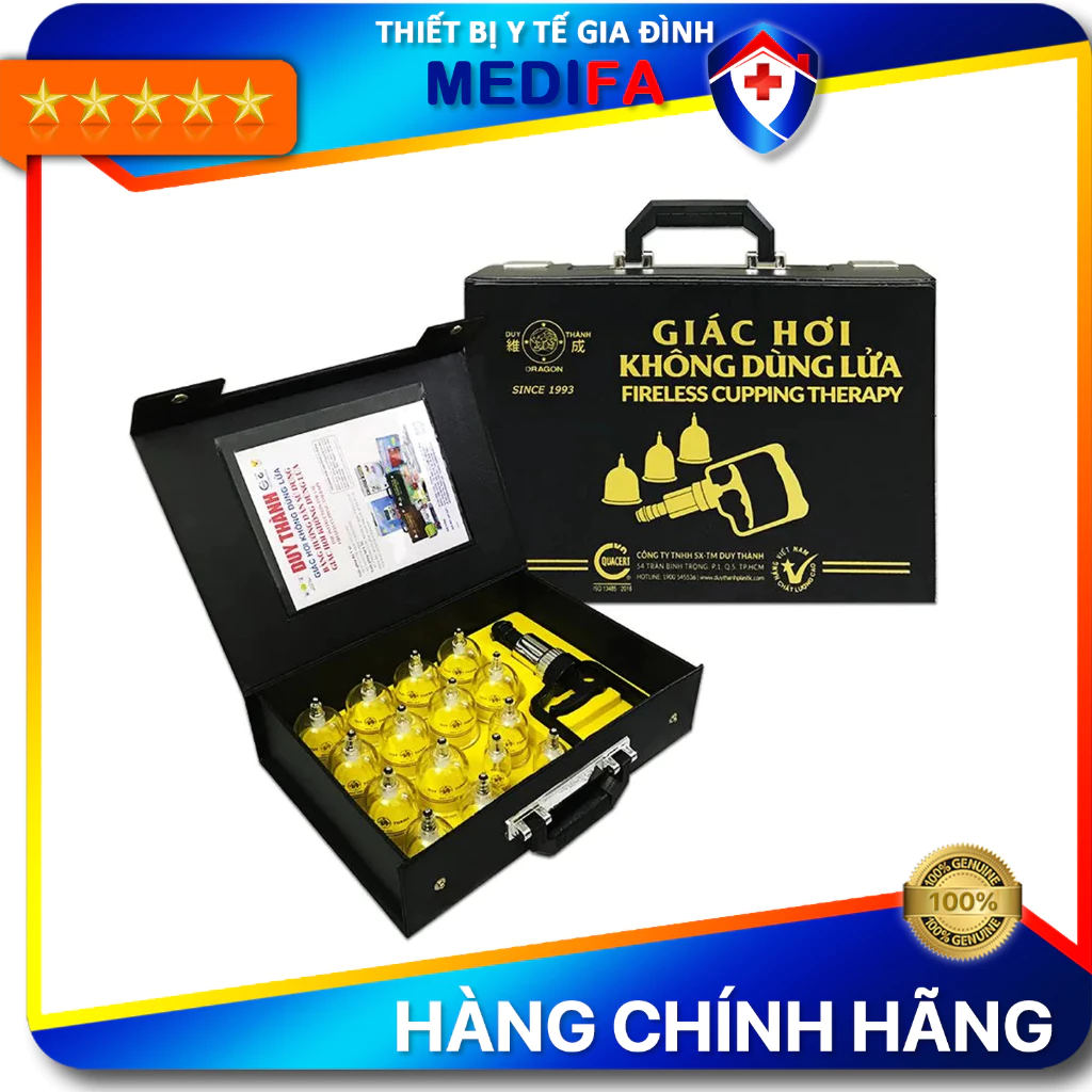 Bộ Giác Hơi Không Dùng Lửa Duy Thành Kích Thích Tuần Hoàn Máu Bằng Phương Pháp Hút Chân Không