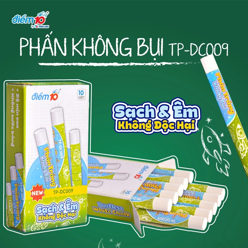 Combo Phấn trắng không bụi Thiên Long Điểm 10 TP-DC009
