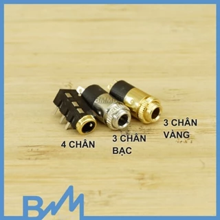 Jack cái 3.5mm vàng bạc chất lượng