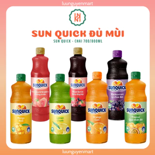 Siro/ Nước Ép Cô Đặc Sun Quick chai 700,800ml - Đủ các mùi