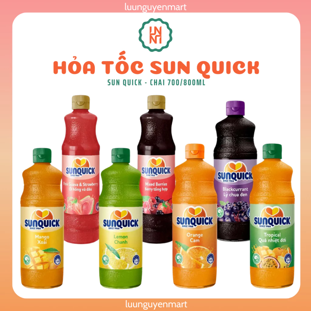 [CHỈ HỎA TỐC] - Siro/ Nước Ép Cô Đặc Sunquick chai 700ml - Đủ các mùi