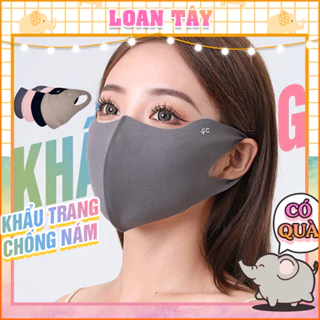 Khẩu Trang Style Hàn Hyalu ℃ Mới Vải Lạnh Cực Mát Chống Nắng UV Uốn Cao Chống Nám Gò Má L2491