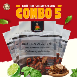 Combo 5 Gói Khô Heo Cháy Tỏi Fansipan 50g Đậm Đà An Toàn Vệ Sinh